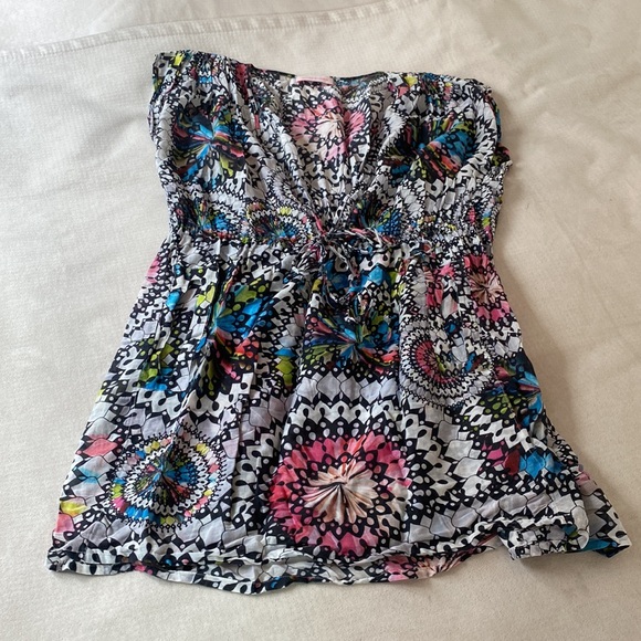 Matthew Williamson silk blend beach cover up, very colorful, multi, size 12 - Picture 11 of 15